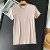Camiseta Básica de Verão Nova Estilo Japonês para Mulheres, Cor Sólida, Gola Redonda, Manga Curta Y465754