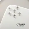 Accesorios Populares para Uñas Cruz de Aleación Estilo Punk Retro Cruz de Pedrería Plateada Pedrería para Uñas Portátil