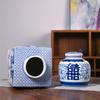 Jingdezhen Jarrón de Porcelana Azul y Blanca Precio Adornos Decorativos para el Hogar Porcelana Antigua Tarro de Té Tarro de Almacenamiento Cerámica Vintage