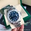 Laojia Yacht Master Bisel Cerámico Yacht Platino Automático Mecánico Hombres Luminoso Resistente al Agua Correa de Goma