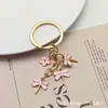 Pendente de Liga de Desenho Animado Abelha Libélula Flor Transfronteiriço Pingente Doce para Bolsa de Menina Chaveiro de Joia