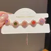 Pulseira Redonda de Zircônia Ouro Rosê Real, Toque de Luxo Leve e de Alta Qualidade, Simples, Moderna e Exquisita, Versátil para o Dia a Dia, Joia Feminina