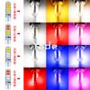 Luz LED pequeña para motocicleta, flash bicolor de silicona T10 5730 8SMD, luz LED ancha para matrícula de coche