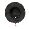 Estilo Étnico Retro Lavado Sombrero Étnico de Senderismo para Mujer, Sombrero Vaquero Occidental de Protección Solar para Pesca de Verano, Sombrero de Pescador para Hombre