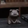 Venda Direta da Fábrica de Porquinho Roxo Feliz Pet de Chá Decoração de Carro Enfeites Artesanato Enfeites de Cerâmica Porco da Sorte