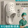 Zuecos Médicos Alemanes para Quirófano para Hombre Verano Ropa de Exterior 2026 Nuevas Sandalias Antideslizantes Inodoras de Suela Gruesa