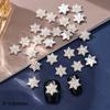 Nuevo Copo de Nieve Navideño Transfronterizo Metal Diamante Joyería Manicura Uñas Hueco Diamante Completo Manicura Uña Usable Joyería de Diamantes
