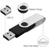 Pen drive USB com clipe giratório atacado grande capacidade 8g16g32g64g128g leilão pen drive giratório atacado