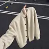 Chaqueta cárdigan de punto cleanfit gris claro para hombre otoño perezoso sensación de alta gama cárdigan de botones suéter cuello redondo retro