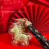 Producto Más Vendido en el Año del Caballo: Llavero de Oro Puro 999 "Hazte Rico al Instante", Colgante de Bolsa de Dibujos Animados, Adecuado para Regalar, Transmisiones en Vivo y Promoción de Negocios