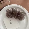 Presilha de cabelo tipo banana de tecido, simples e volumosa, tamanho grande, adequada para o trajeto diário, estilo gentil e despojado, presilha de cabelo vertical de acrílico