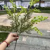 Fabricante de Flores Artificiales para Bodas Verdes Hortensia Verde Rosa Rocío de Golondrina Loto Bola de Cebolla Decoración Suave para Bodas Flor Artificial al por Mayor