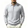 Suéter de punto de cuello vuelto informal holgado a la moda para hombre, capa base, primavera/otoño 2026