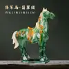 Caballo General Tang Sancai Cerámica Estilo Chino Adornos Decoración del Hogar Par de Caballos Entrada de Tienda Exhibición Grande Artesanías Regalos