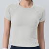 Tops Esportivos Leves e Frescos de Verão para Mulheres, Camisetas Curtas de Gola Redonda, Roupas Sexy Slim Fitness, Roupas de Secagem Rápida de Celebridades da Internet