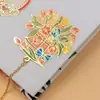 Marcador de Página Metálico Série Mini Flor Criativa Latão com Borla Estilo Chinês Clássico em Estoque Estilo Fofo