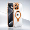 Adecuado para Iphone17Promax Soporte de Carga Magnética Funda para Teléfono Móvil Escama de Dragón Apple 16 Transparente Anticaídas 15 Funda Protectora