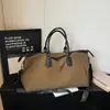 Nueva Moda Bolsa de Viaje a Cuadros de un Solo Hombro Cruzada Ligera para Deportes y Fitness Gran Capacidad Simple Casual Bolsa de Mano