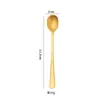 Cuchara para Condimentos de Acero Inoxidable 304 Mini Mango Corto Cuchara Pequeña Lijada Cuchara para Mezclar Café Cuchara para Postre Helado Cuchara para Sal