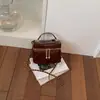 Caixa de bolsa pequena estilo Chanel para mulheres, bolsa caixa, tendência, moda, bolsa de corrente com padrão de losango, elegante, de alta qualidade, transversal, bolsa quadrada pequena