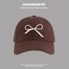 Chapéu Mulheres bordado Bow Baseball Cap Primavera e Verão All-match Face Mostrando Small Cap Ciclismo Camping Fashion Cap