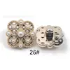 Botones Estilo Chanel con Acabado de Lujo, Botones de Perla y Oro de Alta Calidad, Accesorios para Abrigos y Gabardinas, Botones Redondos Bordados a Mano con Diamantes