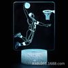 NBA Jordan James jugador de baloncesto serie 3D luz nocturna LED creativa colorida control remoto táctil lámpara de mesa pequeña