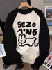 Sudadera de Gama Alta de Color Contrastante para Mujer, Mangas Raglán, Oversize Talla Grande Cubre-Cuerpo, Chaqueta Estudiante Pequeña