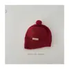 Gorro de Punto con Orejas de Bola Estilo Ins para Niños Otoño e Invierno Lindo Bebé Niño y Niña Gorro Cálido de Lana Pullover Rizado