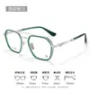 Gafas Crow de Marco Grande de 156 mm para Hombre, Montura de Gafas de Doble Puente de Titanio Puro para Caras Grandes, Gafas con Montura Retro de Titanio Ch5230