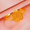 Vintage oco flor banhado a cobre 24k pulseira de ouro jóias atacado flores ricas vietnã areia pulseira de ouro jóias femininas
