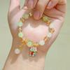 Nueva Pulsera Dulce Sanrio Ice-Through Regalo Transmisión en Vivo Abalorio Degradado Dibujos Animados Bicolor Pulsera de Cristal para Mujer
