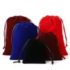 Bolsas de Veludo Personalizadas com Cordão para Armazenamento de Joias, Sacolas de Presente para Colecionáveis, Bolsas de Veludo Personalizadas com Logo
