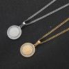Joyería Europea y Americana Personalidad Hombres Incrustado Circonita Redondo Marca Joyería Logo Médico Serpiente Palo Collar Colgante Acero Inoxidable