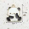 Acessórios para Joias DIY Panda Fofo Liga de Bambu Pingente de Pulseira com Pingente de Gota de Óleo Corrente de Celular Acessórios para Chaveiro Pingente
