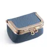 Cartera compacta para monedas de mujer, Billetera para monedas de cuero de primera capa, Mini bolsa pequeña para objetos y cosméticos, Bolso para joyas de cuero genuino, Cartera de mujer