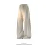 2026 Pantalones Casuales Rectos Nuevos para Hombre con Corte Diagonal Texturizado Pantalones de Chándal Rectos Deconstruidos Estilo Americano Pantalones Largos para Hombre