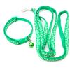 Parche 1.0 Patrón Blanco Collar para Mascota Decoración Perro Gato Cuerda de Tracción Correa de Pecho con Campana Cuerda para Pasear Perros