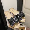 Sandalias de tiras con punto rojo de red, combinables, a la moda, estilo coreano, zapatos de mujer para usar en exteriores, chanclas planas, zapatos de playa