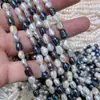 6-7mm Cor Mista Furo Reto Pérolas Irregulares Barrocas DIY Pulseira Colar Contas de Pérola de Água Doce Naturais Atacado