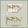 Fun-b149 rosas pintadas brilhantes planta verde fundo de parede para casa embelezamento adesivos de parede atacado autoadesivo