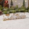 Decoraciones Navideñas Tren de Madera Navideño Jardín de Niños Regalos de Vacaciones de Navidad Exhibición de Ventana Juguetes Navideños