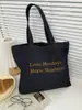 Bolsos Otoño/Invierno 2025 Nicho Coreano Estudiante Gran Capacidad Tote Hombro Bordado Mezclilla Lona