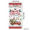 Nova capa de porta de Natal transfronteiriça, montagem de decoração de festa para criar atmosfera e oportunidades de fotos, bandeiras e faixas suspensas de Natal ao ar livre