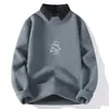 Venta Caliente Transfronteriza Venta Directa de Fábrica Invierno Nuevo Engrosado Falso Dos Piezas Cuello de Camisa Suéter Ropa de Punto para Hombre