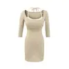 Vestido Estilo Puramente Sexy Ajustado con Copas para Mujer, Estilo Chica Dulce y Picante de Verano, Capa Interior Plisada, Conjunto de Falda Bodycon