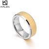Anillo de moda simple de acero inoxidable Anillo de pulsera creativo y dominante para hombre europeo y americano acero de titanio anillo de arena dorada