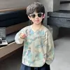 Camisetas de manga larga para niños y niñas, camisetas básicas de primavera y otoño, nuevas camisetas con graffiti elegantes para niños 2026, camisetas de moda
