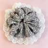Diadema Grande Floral Pequeña Fresca para Mujer, Nueva Exquisita Cuerda para el Cabello con Borde de Encaje, Scrunchie Estilo Francés para Niñas
