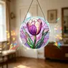 Nuevo colgante de rompecabezas acrílico transfronterizo, decoración atrapasoles para el hogar y el jardín, adorno colgante de decoración de ventana colorido